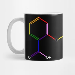 Aspirin Molecule Rainbow Chemistry Mug